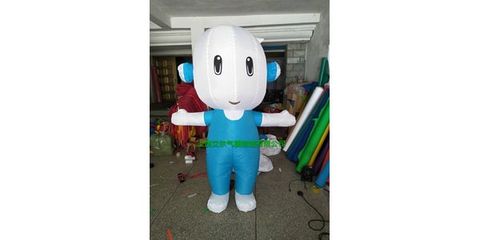 充氣卡通氣模,行走卡通oppo手機充氣人偶
